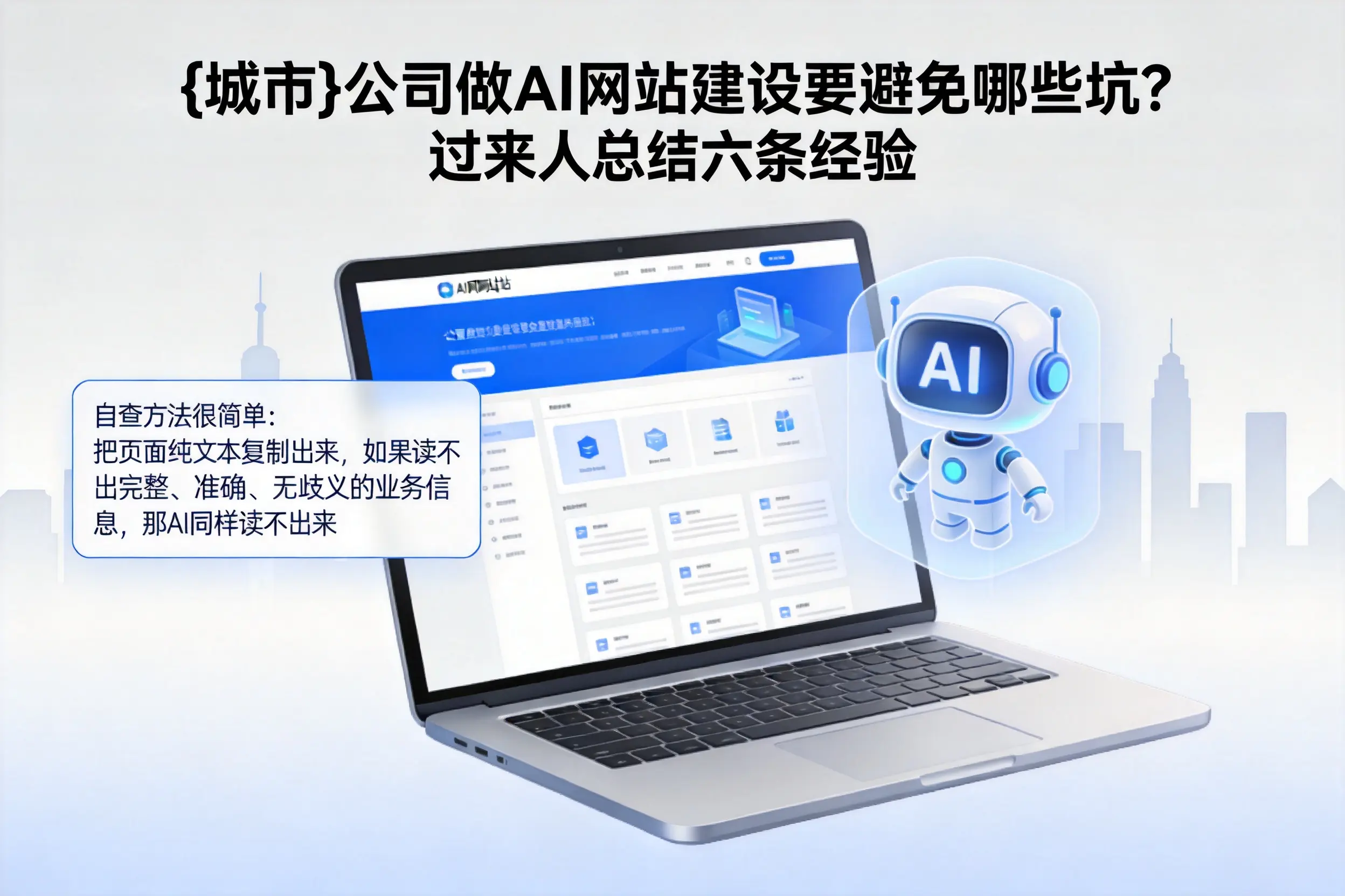 白山公司做AI网站建设要避免哪些坑？过来人总结六条经验