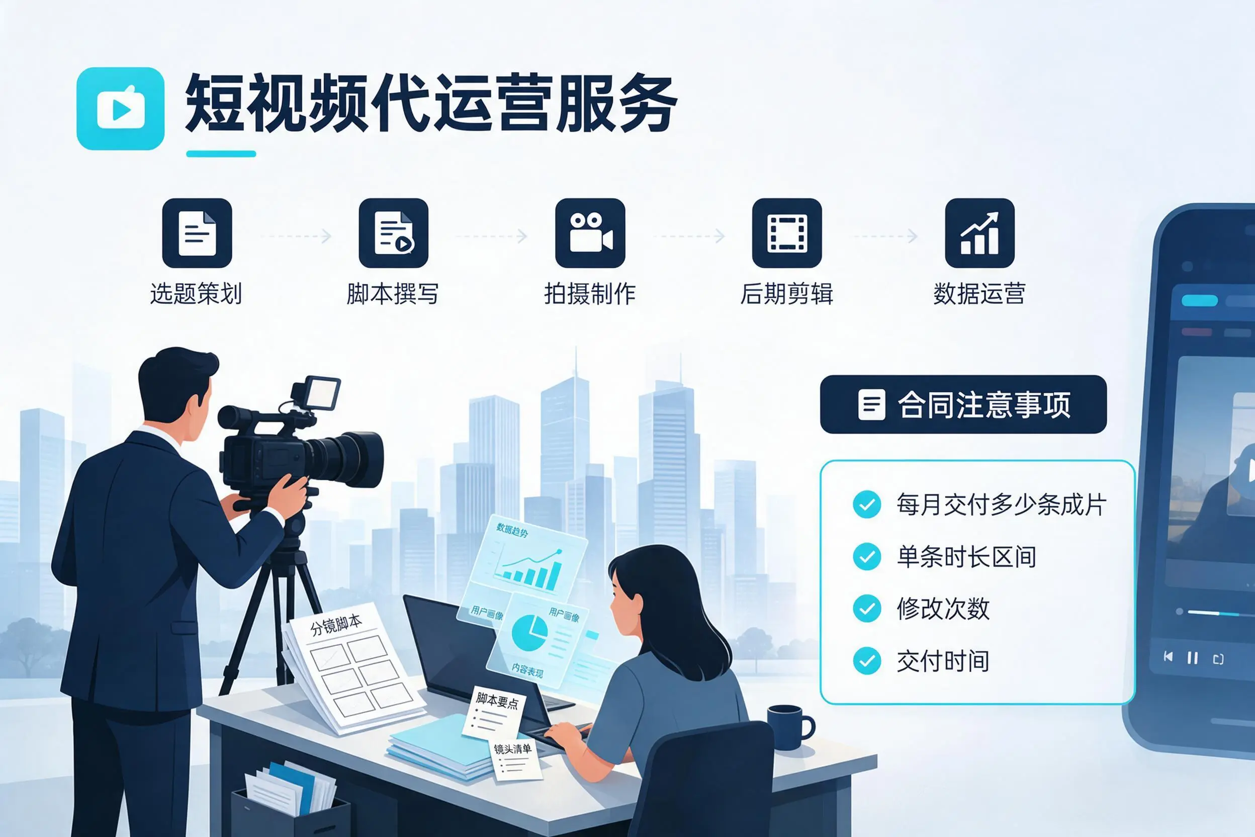 短视频代运营包含哪些服务?白山企业常见问题科普