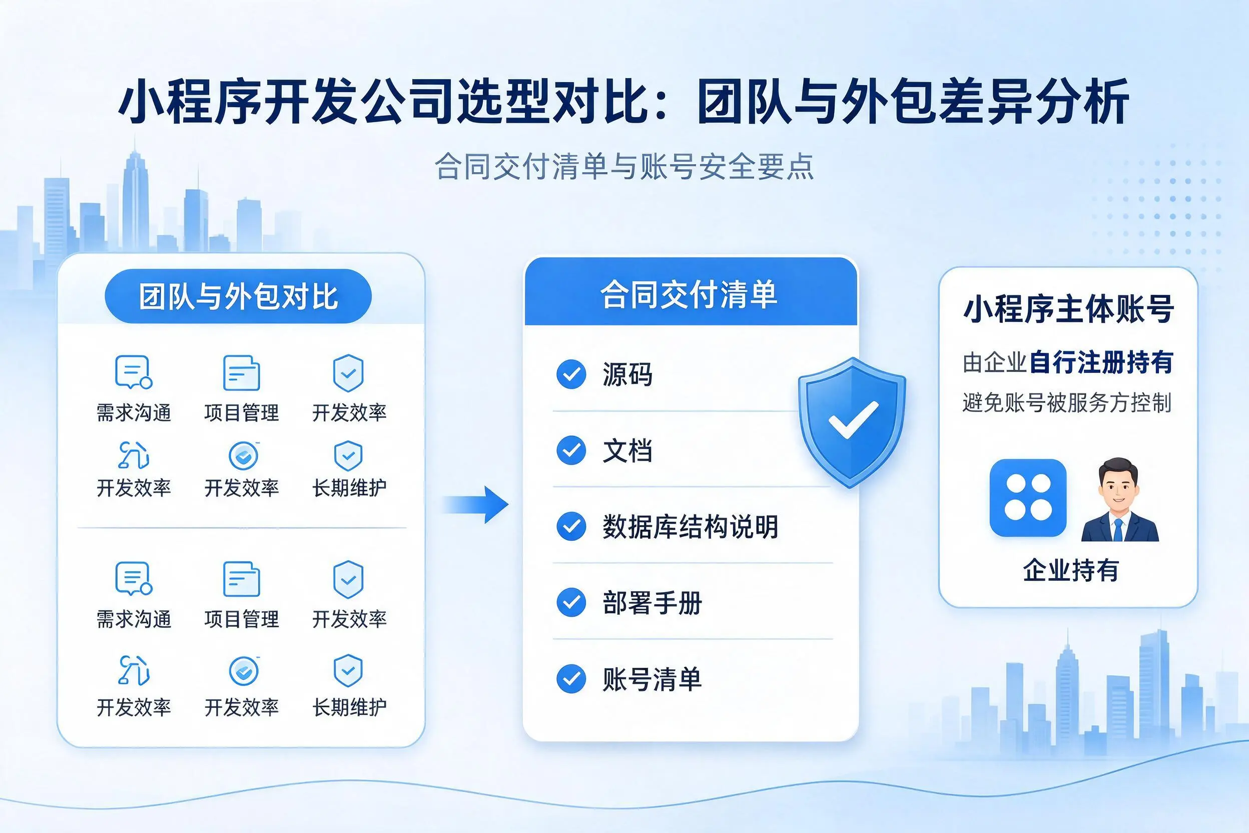 白山小程序开发公司选型对比:团队与外包差异分析