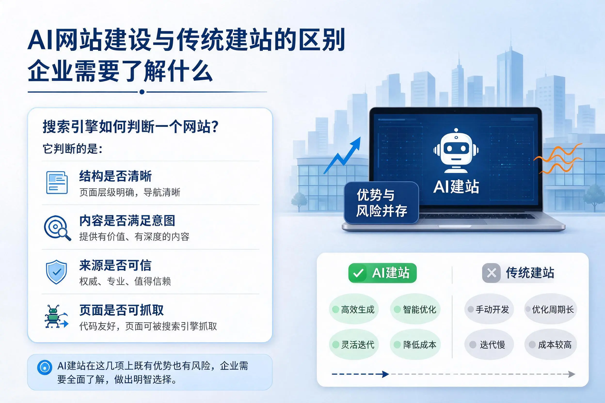 AI网站建设与传统建站的区别，白山企业需要了解什么