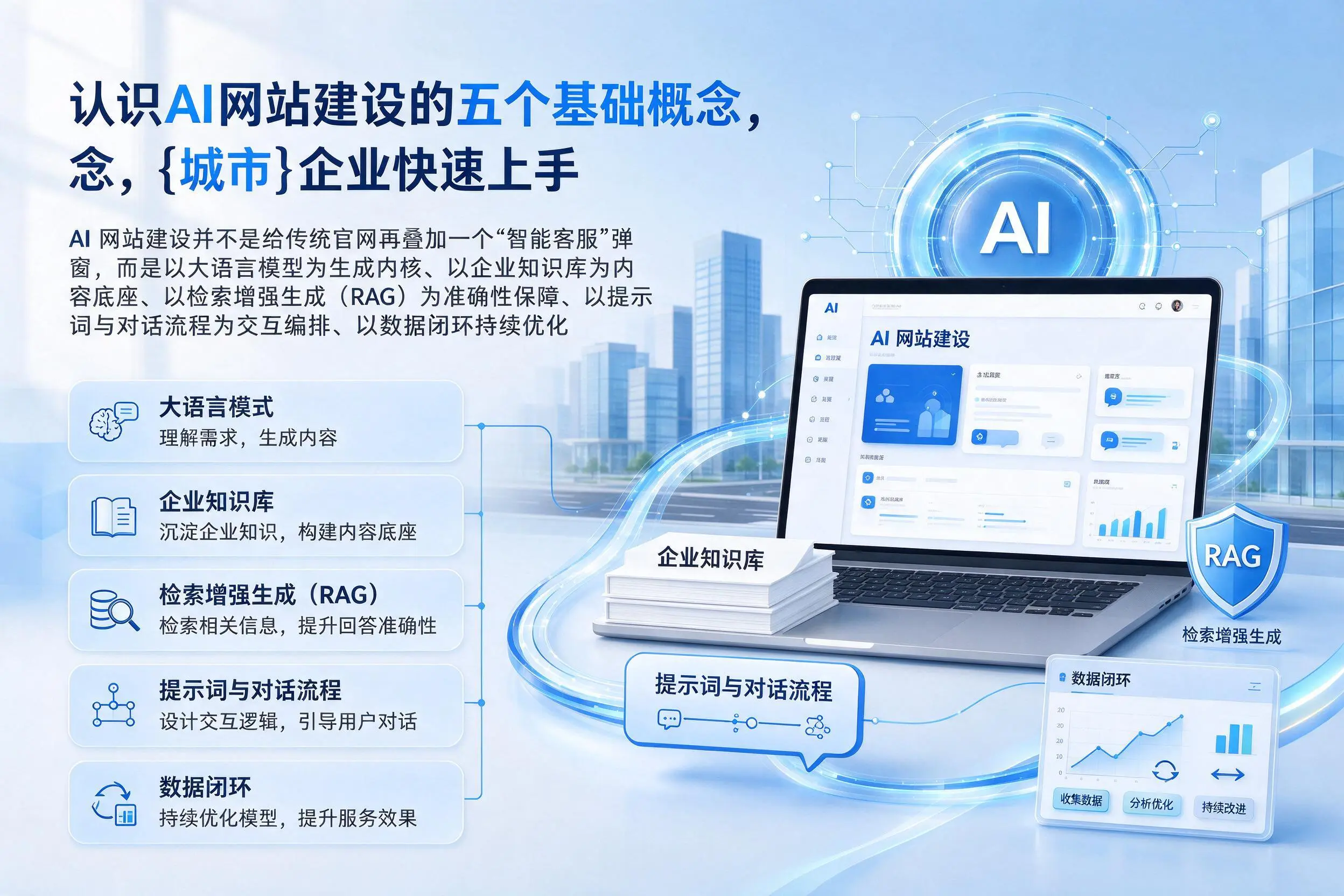 认识AI网站建设的五个基础概念，白山企业快速上手