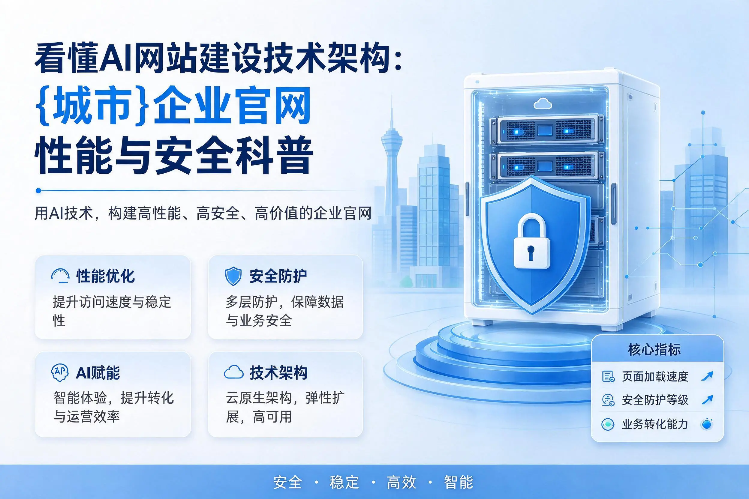 看懂AI网站建设技术架构：白山企业官网性能与安全科普