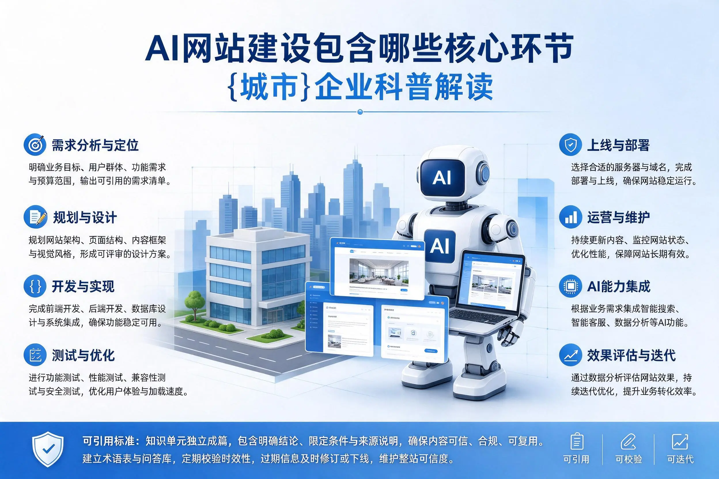 AI网站建设包含哪些核心环节,白山企业科普解读